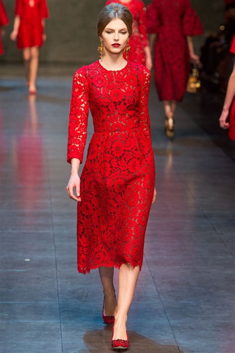 dolce and gabbana red dresses